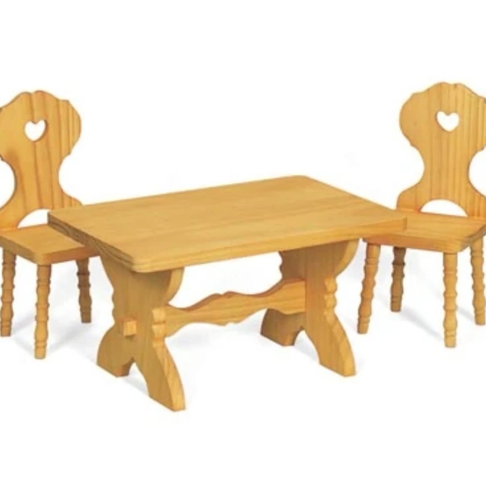 American girl Pleasant company Kirsten Wooden Doll Table and Chairs Set